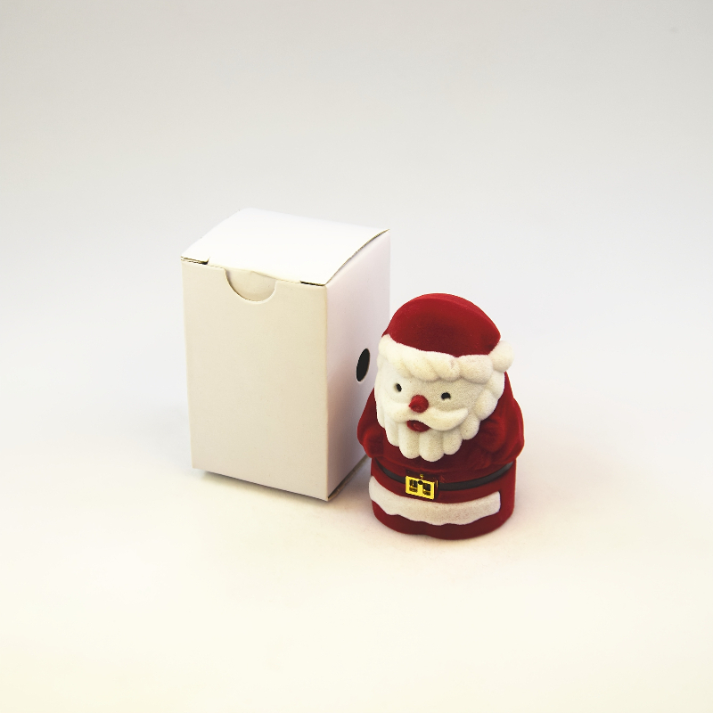 Santa Claus Oval Plastic Jewelry Box, Christmas Gift